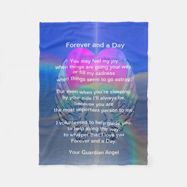 Manta Polar Guardian Angel Heart and Love Blanket (Anverso)