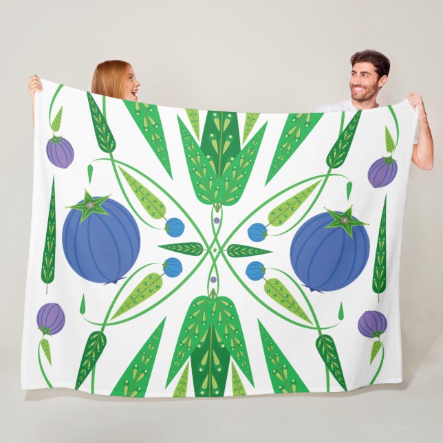 Manta Polar Guardián De La Fleece Blueberries (3 Tamaños) (In situ)