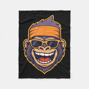 Manta Polar Guay Ape Gorilla Head Funky Monkey Retro Bandana C