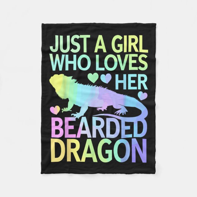 Manta Polar Guay Bearded Dragon Art Para Mujeres Chicas Bearde (Anverso)