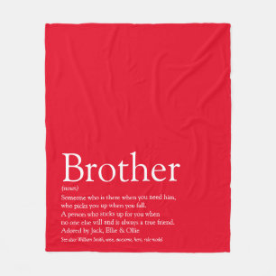 Manta Polar Guay Brother Definition cita moderno rojo diversió