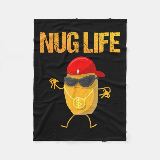 Manta Polar Guay Chicken Nugget Art Para Niños Chicken Nugg (Anverso)