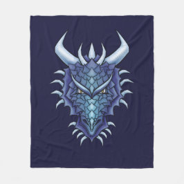 Manta Polar Guay Dragon Art - Purple Blue Magagon Dragon Head