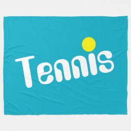 Manta Polar Guay Fun White Yellow TenNIS Mensajes de texto sob