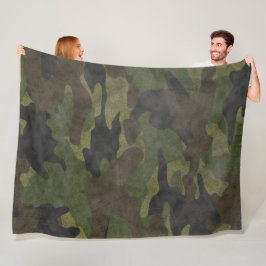 Manta Polar Guay Grunge Green Camo Personalizado Fleece Blanke