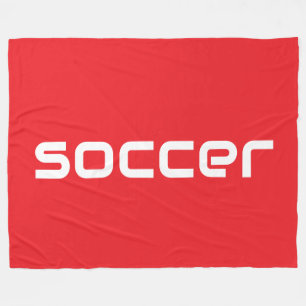 Manta Polar Guay Moderno White SOCCER Mensajes de texto sobre