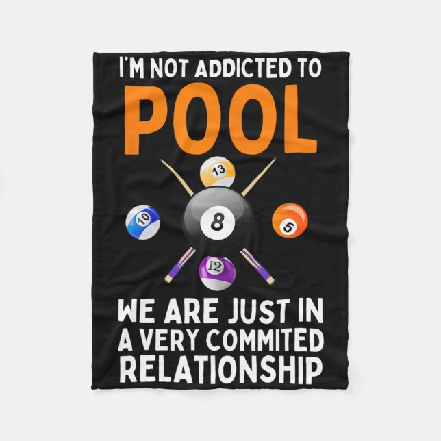 Manta Polar Guay Pool Art Para Hombres Mujeres Niños Billiard  (Anverso)