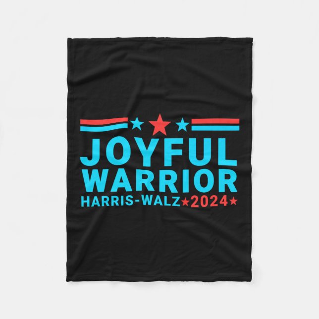 Manta Polar Guerrero alegre Kamala Harris Tim Walz Waltz 2024 (Anverso)