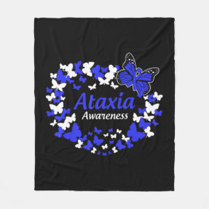 Manta Polar guerrero de ataxia de mariposa con cinta azul T-Sh