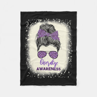 Manta Polar Guerrero de la conciencia Messy Hair Bun Purple Ri