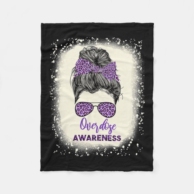Manta Polar Guerrero de la conciencia Messy Hair Bun Purple Ri (Anverso)