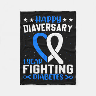Manta Polar Guerrero de la Diabetes - Feliz Diaversario Diabet