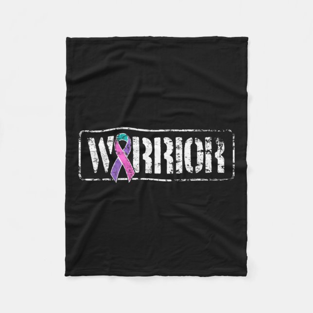 Manta Polar Guerrero del cáncer - Cinta de sensibilización de  (Anverso)