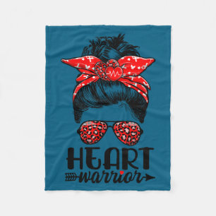 Manta Polar Guerrero del Corazón Lío Rojo - Enfermedad del Cor