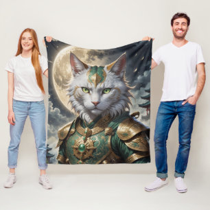 Manta Polar Guerrero del gato épico armado