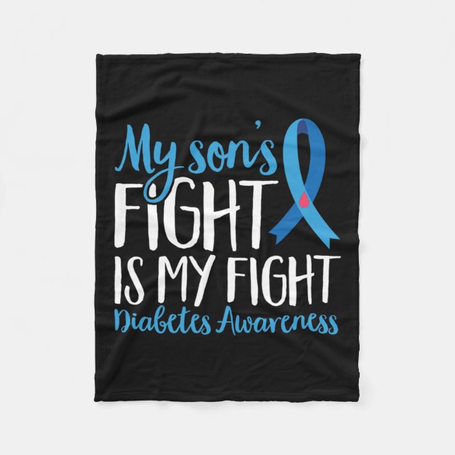 Manta Polar Guerrero del T1d mi lucha de hijos es mi lucha con (Anverso)