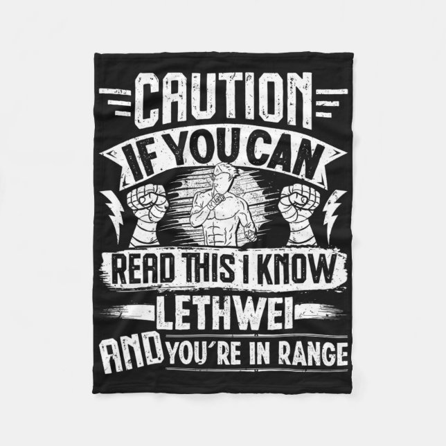 Manta Polar Guerrero lethwei Myanmar Entrenamiento de boxeo Bo (Anverso)