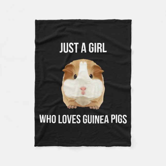 Manta Polar Guinea Pig Just A Girl Loves Wheek (Anverso)