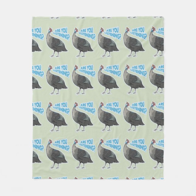 Manta Polar Guineafowl Funny loud personalizado de aves (Anverso)
