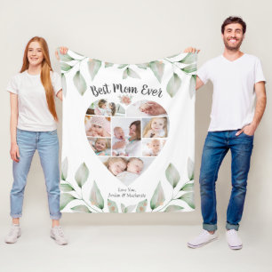 Manta Polar Guión de Collage de fotos con forma de corazón mej
