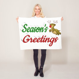 Manta Polar Guión de los saludos de las estaciones: Navidades 