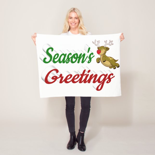 Manta Polar Guión de los saludos de las estaciones: Navidades  (In situ)