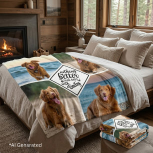 Manta Polar Guión personalizado para amantes de perros 4 Colla