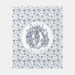 Manta Polar Guirnalda del cascanueces del navidad blanco