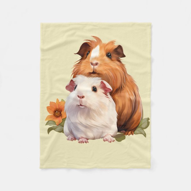 Manta Polar Guirnaldas de cerdo de Guinea (Anverso)