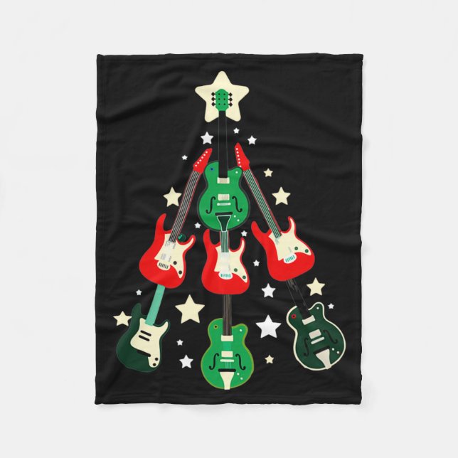 Manta Polar Guitar Christmas T Shirt  (Anverso)