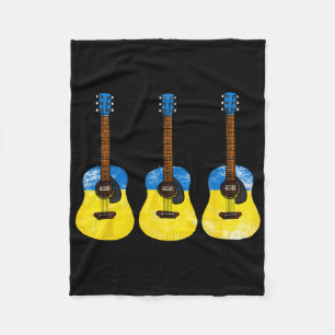 Manta Polar Guitarra Acústica Bandera Ucraniana Ucrania Guitar