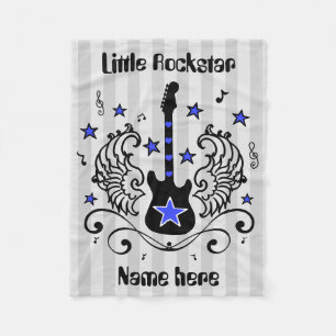 Manta Polar Guitarra azul de la estrella del rock con las alas