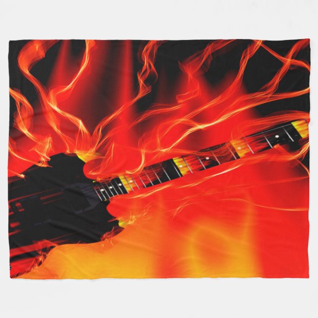 Manta Polar Guitarra Flamante (Frente (Horizontal))
