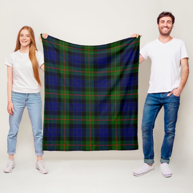 Manta Polar Gunn Plaid Moderno (In situ)