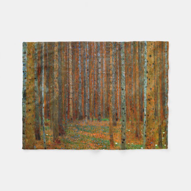Manta Polar Gustav Klimt - Bosque Pino de Tannenwald (Frente (Horizontal))