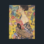Manta Polar Gustav Klimt - Dama de fans<br><div class="desc">Dama con ventilador - Gustav Klimt,  Óleo sobre lienzo,  1917-1918</div>