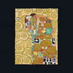 Manta Polar Gustav Klimt Fulfillment Nouveau Couple<br><div class="desc">Gustav Klimt,  Fulfillment 1910-1911 Art Nouveau Couple con el diseño giratorio de Klimt y la hermosa pintura de oro.</div>