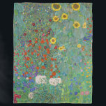 Manta Polar Gustav Klimt - Jardín de campo con girasoles<br><div class="desc">Jardín de campo con girasoles / Jardín de granja con girasoles - Gustav Klimt en 1905-1906</div>