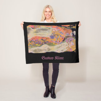 Manta Polar Gustav Klimt Water Serpents famoso cuadro Rosa
