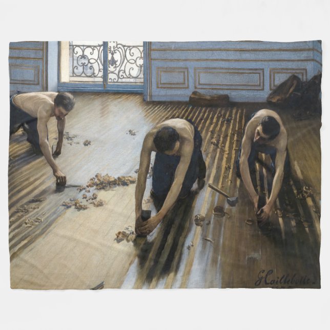 Manta Polar Gustave Caillebotte - Los rascacielos del piso (Frente (Horizontal))