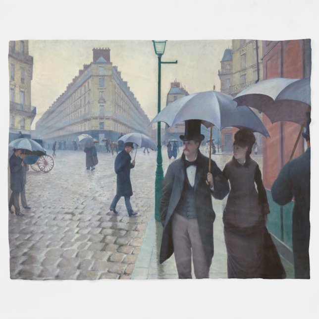 Manta Polar Gustave Caillebotte - Paris Street; Rainy Day (Frente (Horizontal))