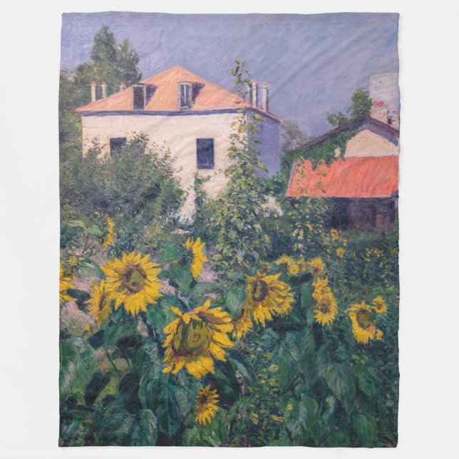 Manta Polar Gustave Caillebotte - Sunflowers, Garden (Anverso)