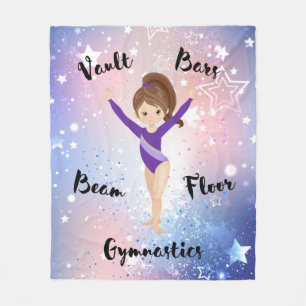 Manta Polar Gym Star Brunette, Brown Eyes, Purple Leotard