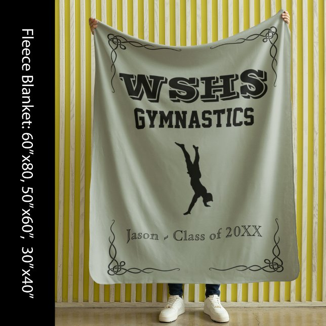 Manta Polar Gym Team Fleece Big Blanket Texto negro para chico (Gym Team Fleece Large Blanket Black Text for Guys)