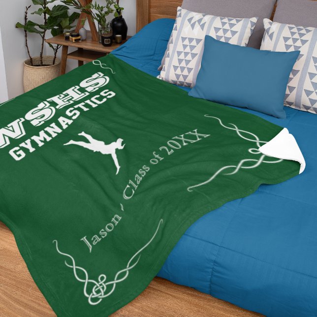 Manta Polar Gym Team Fleece Sm Blanket Textos en blanco para c (Gym Team Fleece Sm Blanket White Text for Guys)