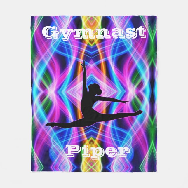 Manta Polar Gymnast Fleece Blanket Personalizado con su nombre (Anverso)