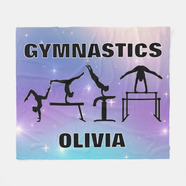 Manta Polar Gymnastics Blanket Purple Turquoise (Frente (Horizontal))