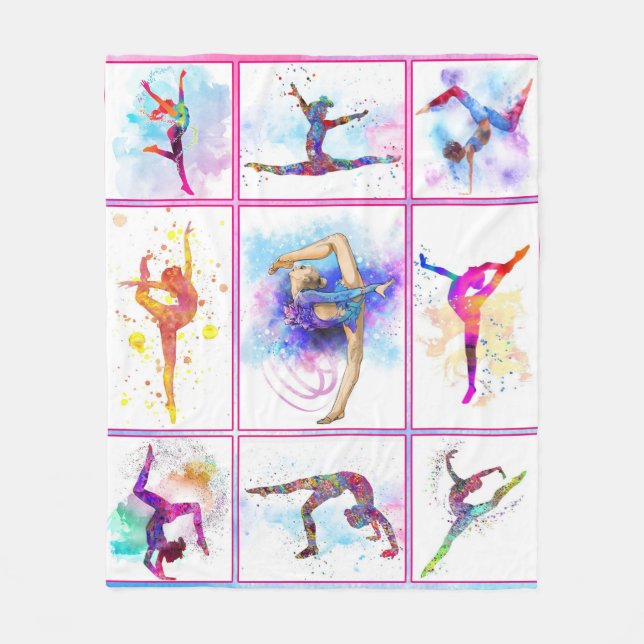 MANTA POLAR GYMNASTICS  WATERCOLOR QUILT (Anverso)