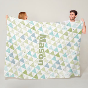 Manta Polar Habitación de niño personalizada Patrón de té mode