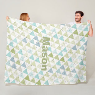 Manta Polar Habitación de niño personalizada Patrón de té mode